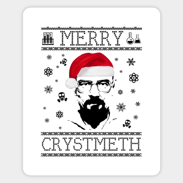 Breaking Bad Heisenberg Merry Chrystmeth Christmas Magnet by Rebus28